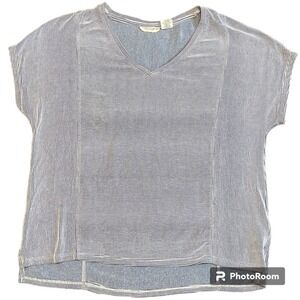 CHRISTIAN SIRIANO charcoal and white stripped short top - women's XS